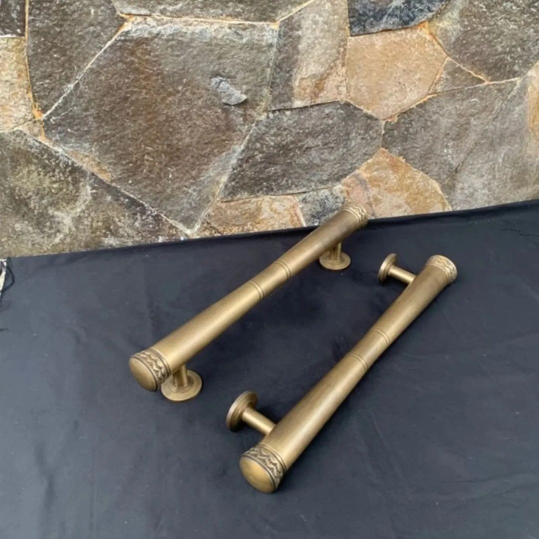 Pair 50cm Main Entry GADA door pull handle for front door solid Brass | Brass door pull | brass door handle