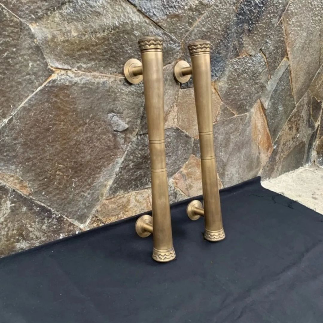 Pair 50cm Main Entry GADA door pull handle for front door solid Brass | Brass door pull | brass door handle