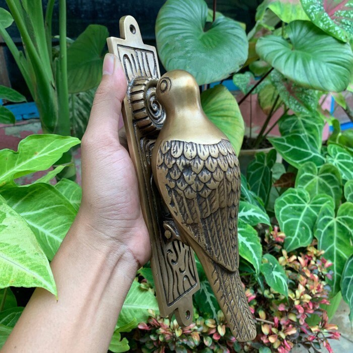 10.62" inches Bird Style Main Entry Brass door knocker