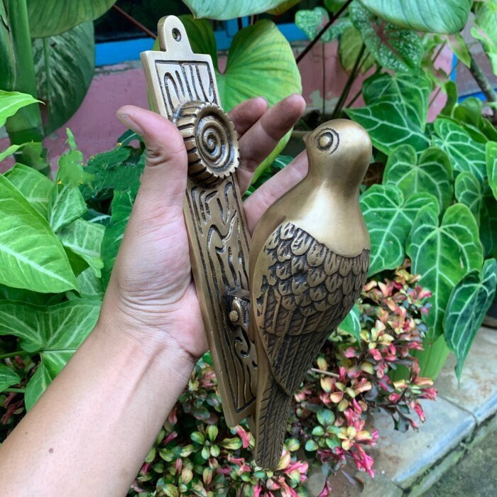 10.62" inches Bird Style Main Entry Brass door knocker