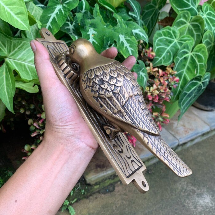10.62" inches Bird Style Main Entry Brass door knocker