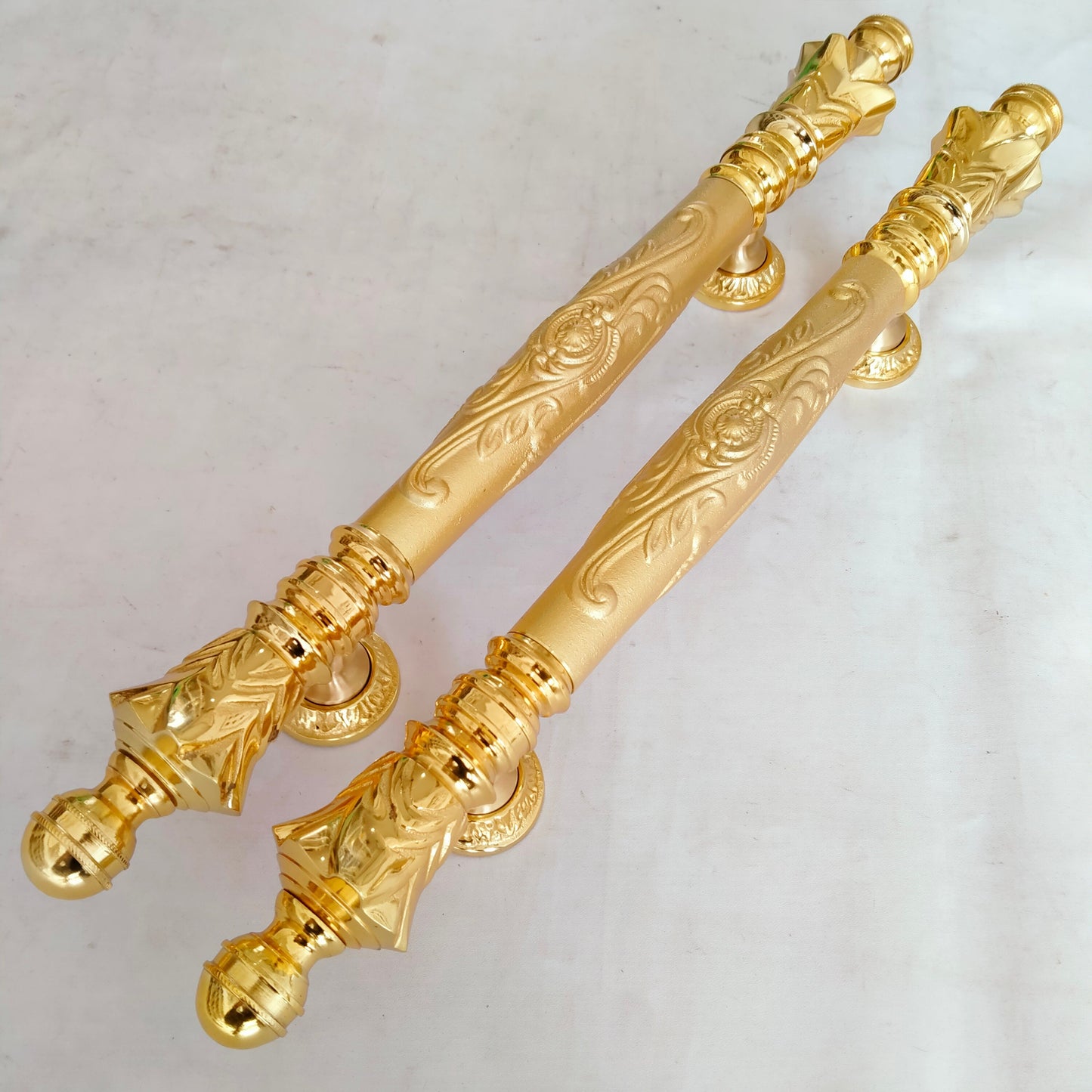 Pair of Brass Main Entry Door Pull Handle Carved Pineapple Antique Solid Brass Home Decor | Brass door handle | Brass door pull