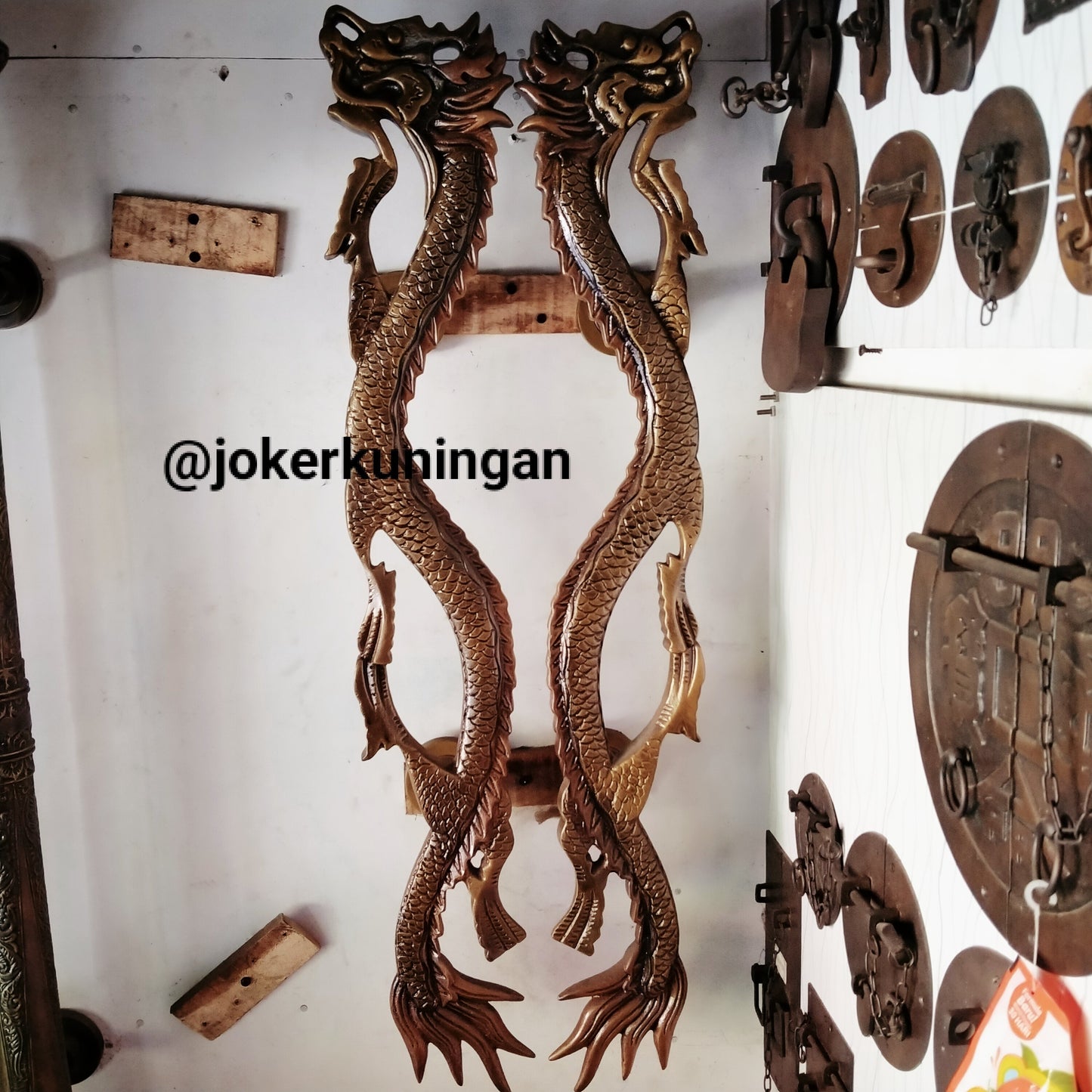 35" Inches Pair Main Entry Dragon Style door handle / Big door pull / Dragon door handle