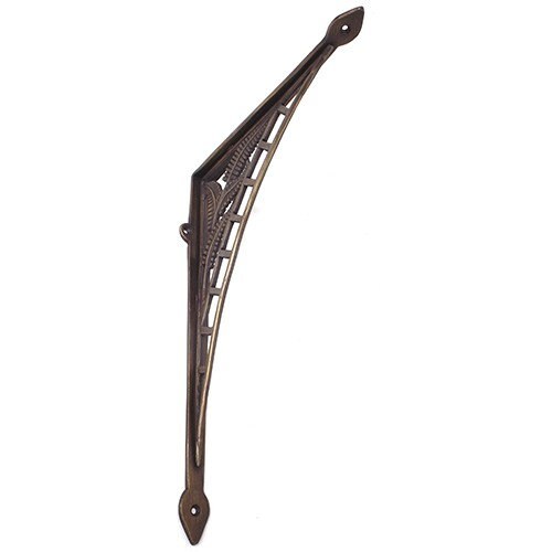 10" ANTIQUE SOLID BRASS Leaf Brass Shelf Bracket