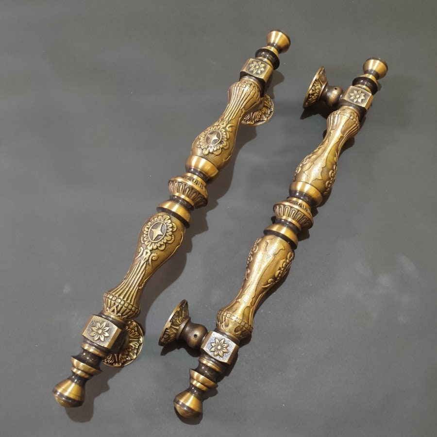 20.47" Inchi Pairs Brass Stars Door Pulls | Brass door handle | Brass door pull