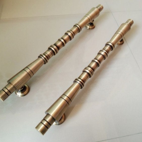 23.62" inches 60cm Pair / 2pcs Set Vintage Bamboo Brass Door Handle - Brass Dool Pull