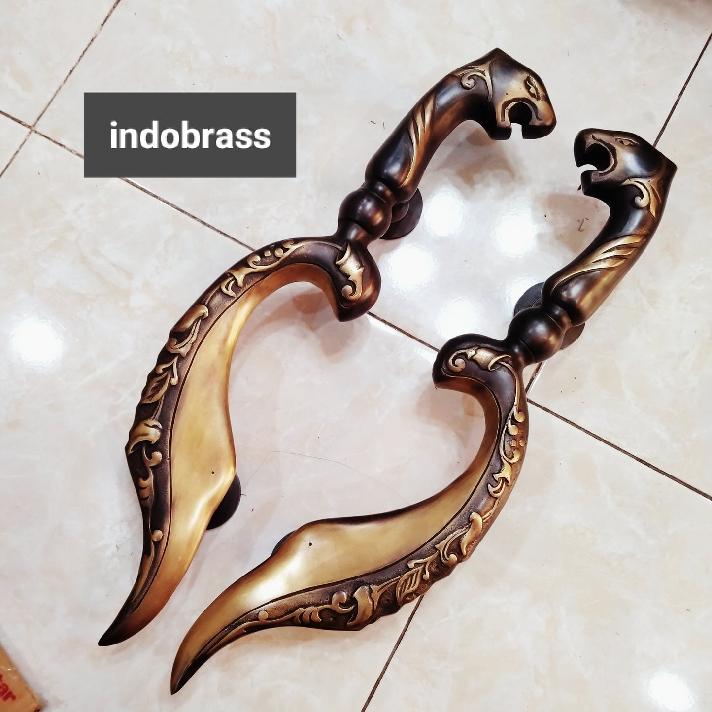 1Pair Main Entry Brass door handle | brass door pull Kujang | Entry Front Door Brass Handle Pulls With Express Shiping