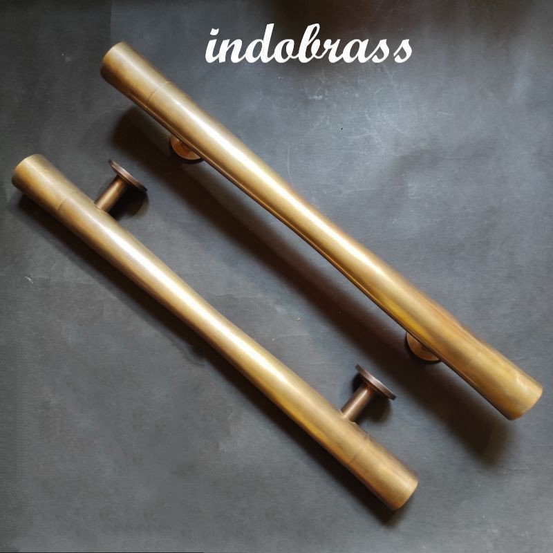 23.62 Inches Pair Vintage Plain Main Entry Brass Door Handle | Antique brass door pull With Express Shiping