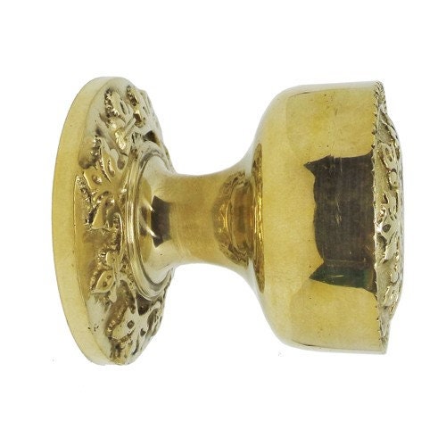 2.4 Inches Lot of 2 pcs Polished Brass Carved Brass Door Knob Antique Brass Door Pull Antique Brass Door Handle