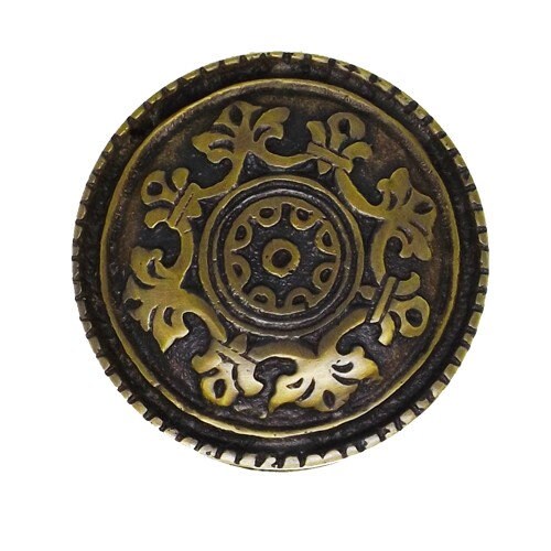 2.4 Inches Lot of 2 pcs Antique Carved Brass Door Knob Antique Brass Door Pull Antique Brass Door Handle