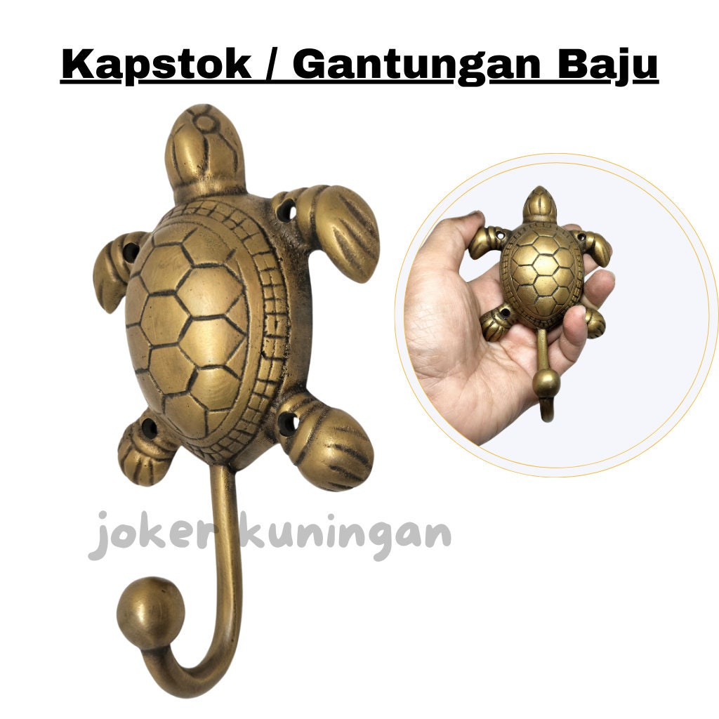 2pcs ANTIQUE Beautifull Big Turtle Motif HOOK Hanger Solid Brass Vintage Hook Hat Coat Strong Wall Mount