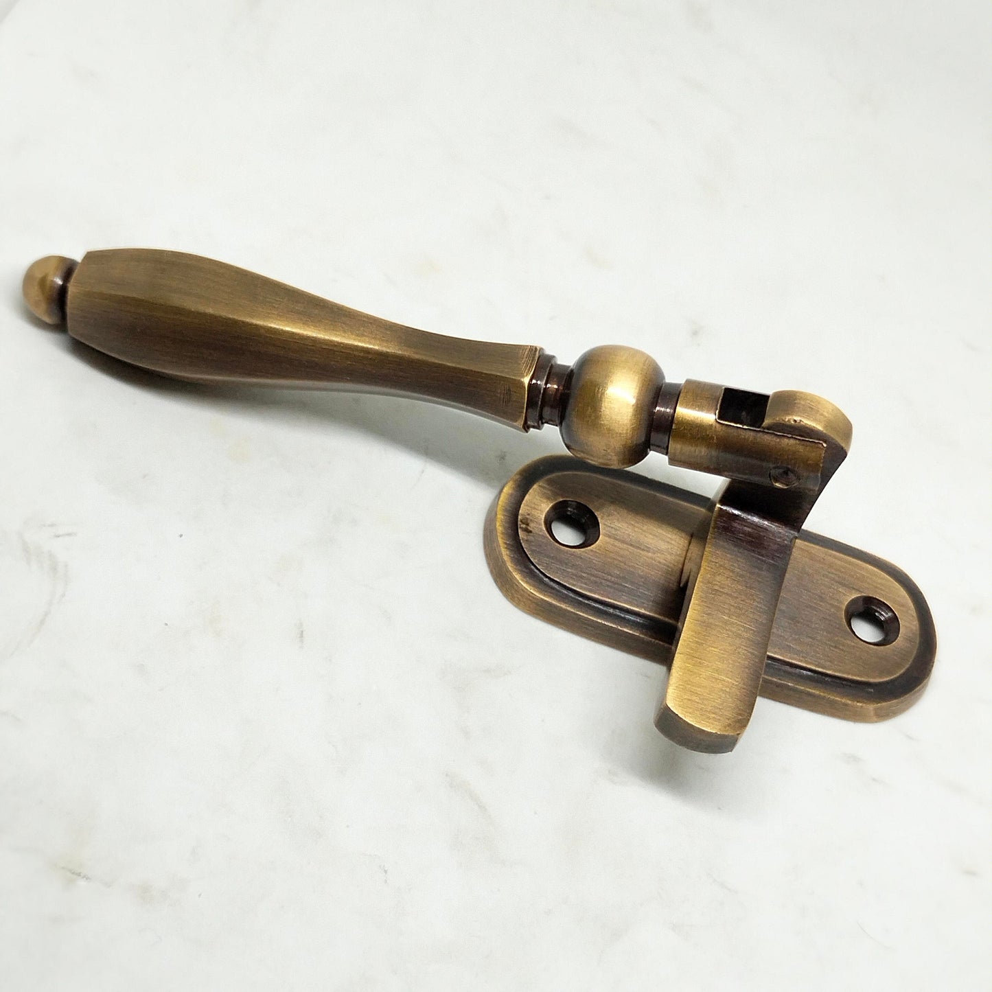 4" inches 2 set starfruit Vintage Retro Brass Latch TEAR DROP Cudgel Swing Lock Antique SOLID Brass Door Latch Lock