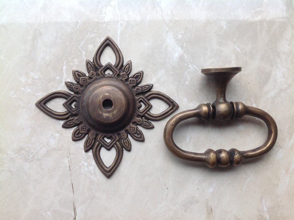 5.8" Inches 2 pcs Vintage Antique Cabinet Door Drawer Round Pull Handle KNOB GBY 037