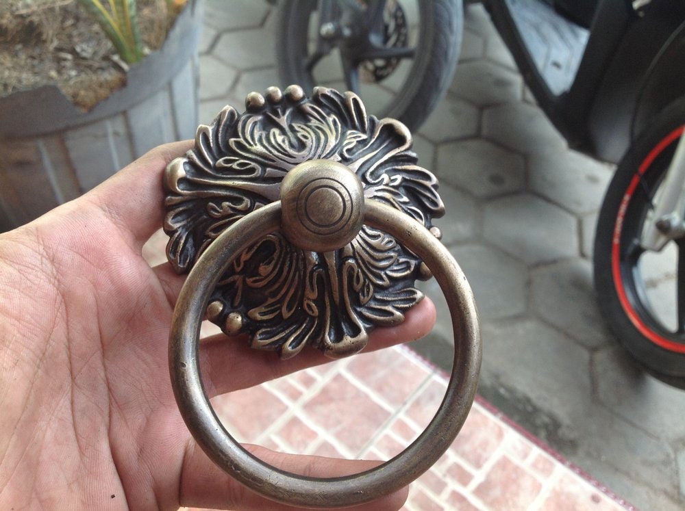 3.34" Inches 2 pcs Vintage Antique Cabinet Door Drawer Round Pull Handle KNOB GBY 019