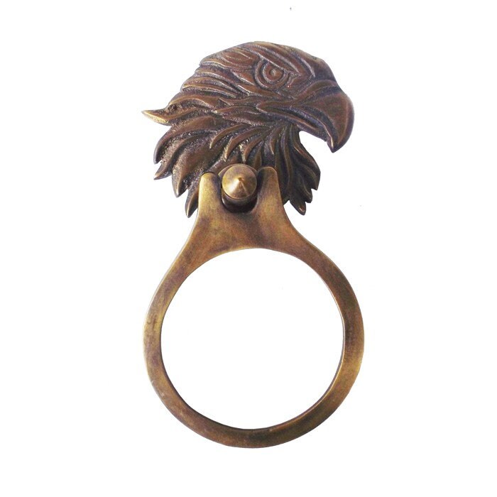 Antique Brass Door Knocker Bald Eagle Style