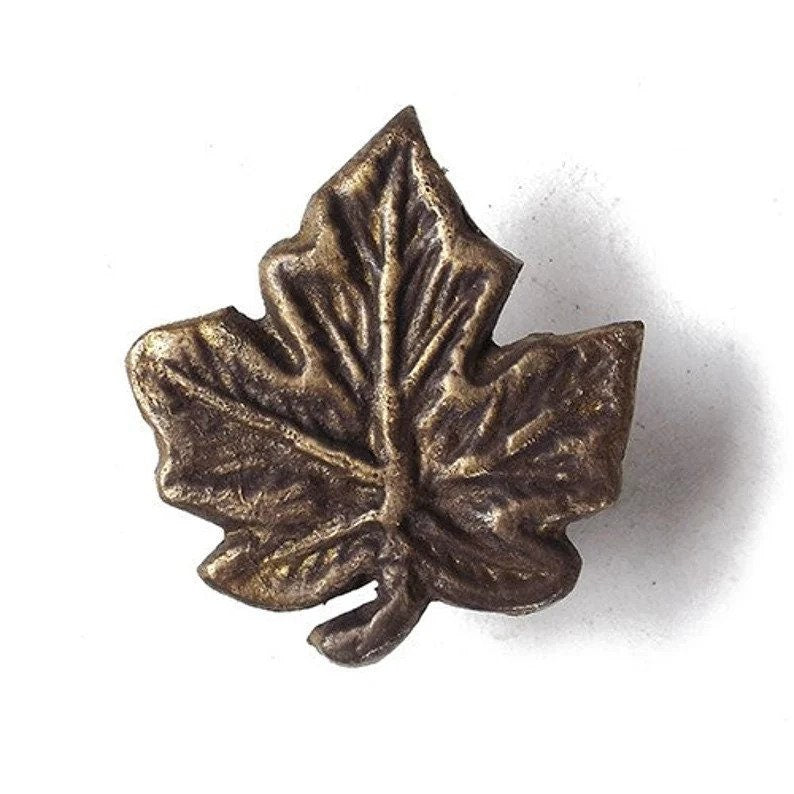 Set of 6 pcs Vintage Antique Leaf Knob Drawer Pulls Cabinet Handle Antique Solid Brass Closet Door Drawer Pulls Hardware