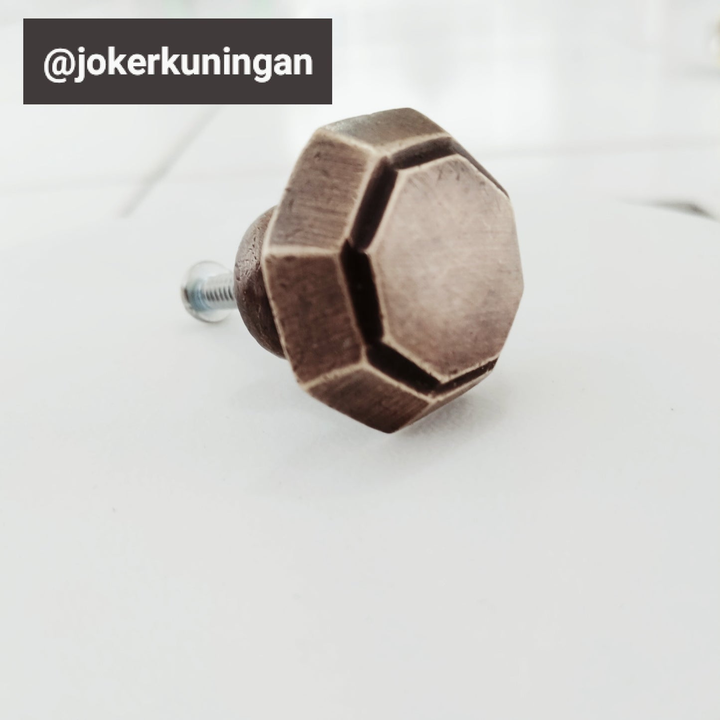 Lot of 6 pieces octagon bras knob | brass cabinet knob | Cabinet Handle, Trunk Handle, Gate Handle, Kitchen Drawer Pull