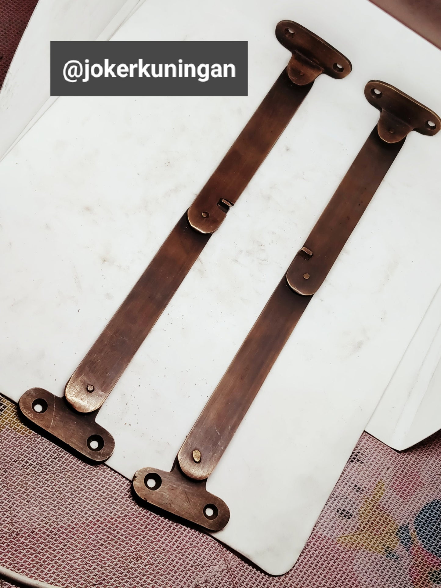 2 Pcs 10 Inches Antique Solid Brass Window Stay