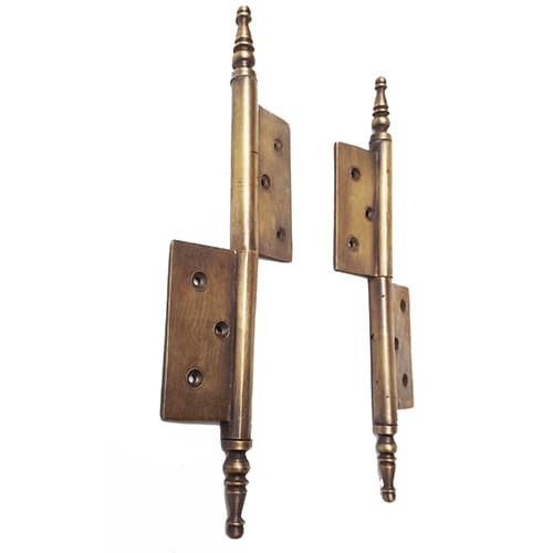 23cm Lot of 2 pcs Large Lift Off Door Box Hinges Pin Vintage Style Solid cast Antique Brass