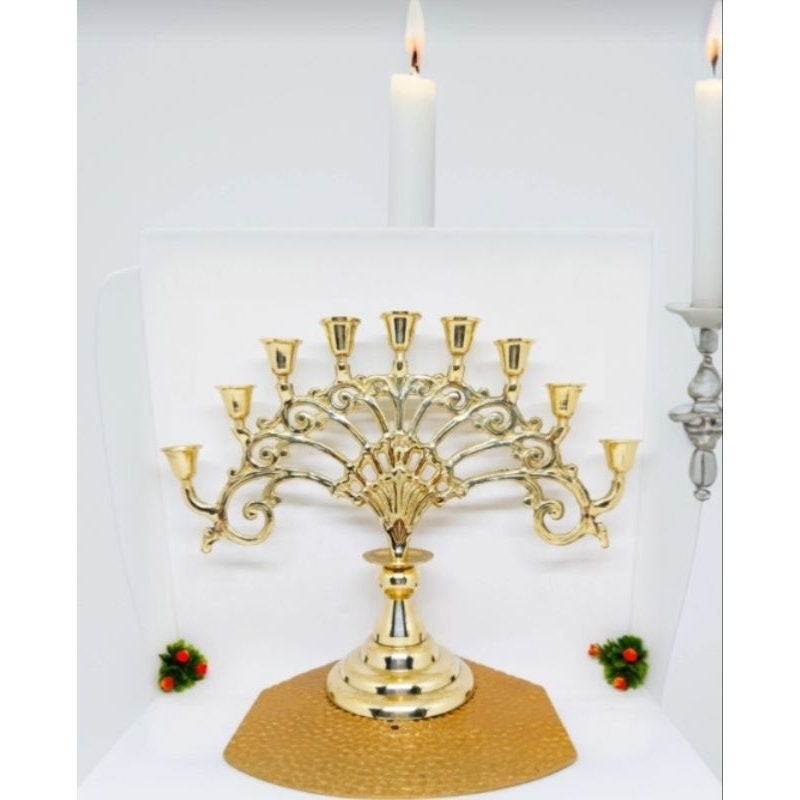 AMAZING 9 Holes Brass Candle Holder
