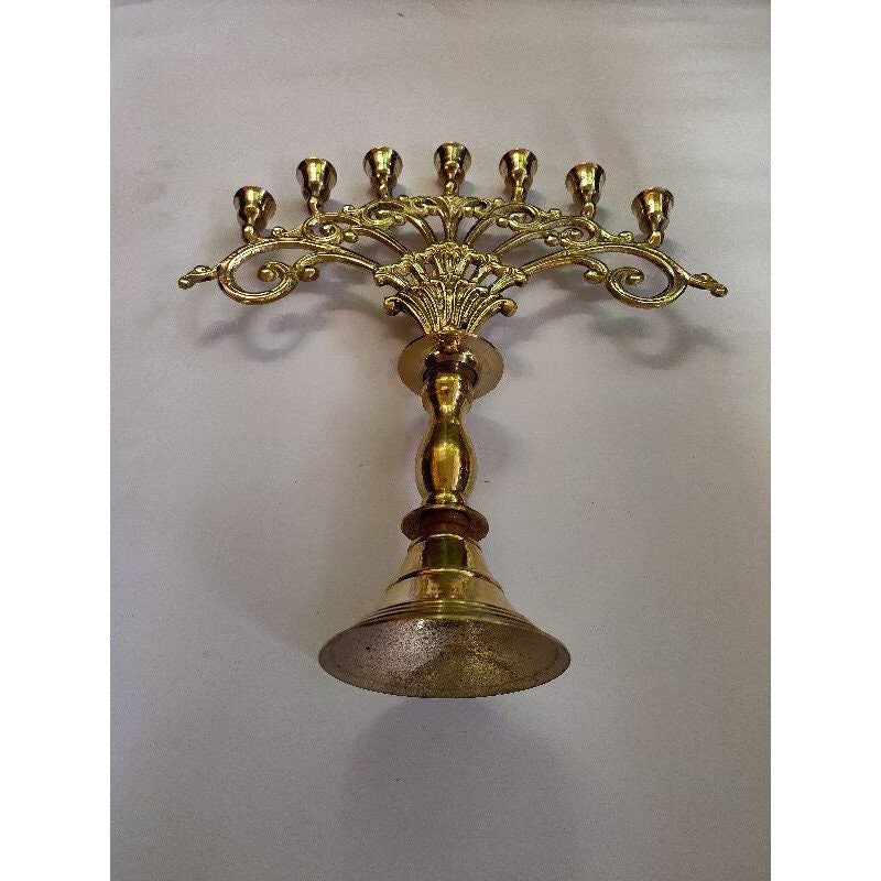 Beautifull 7 Holes Brass Candle Holder