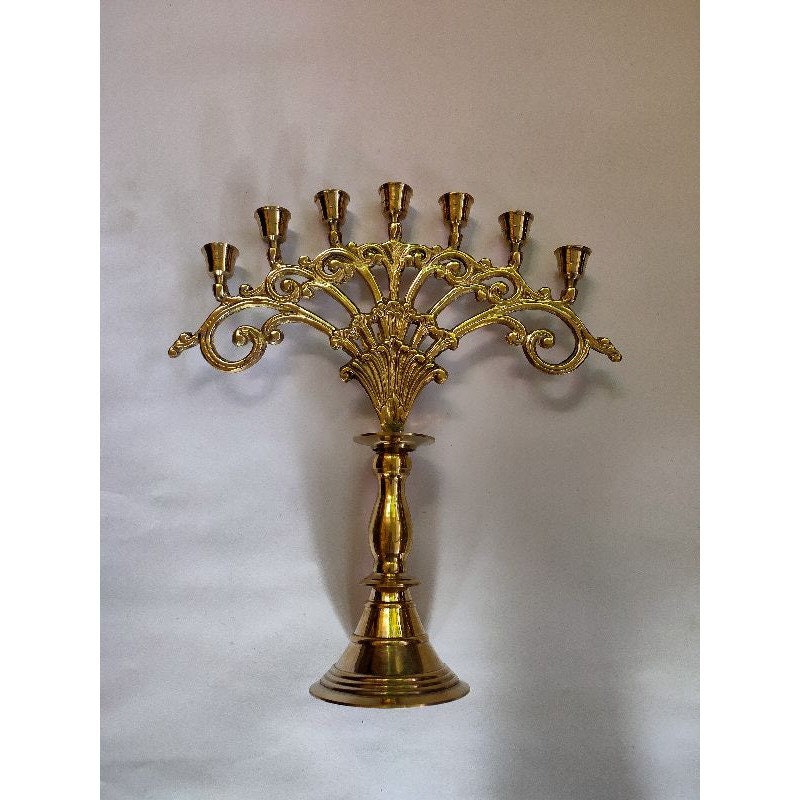Beautifull 7 Holes Brass Candle Holder