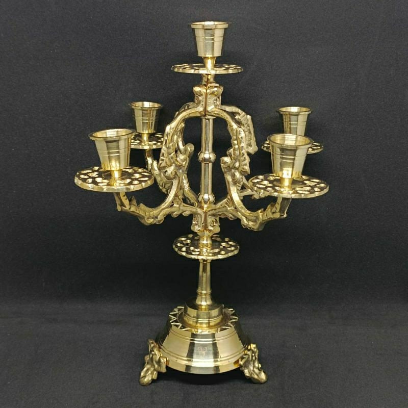 AMAZING 5 Holes Brass Candle Holder