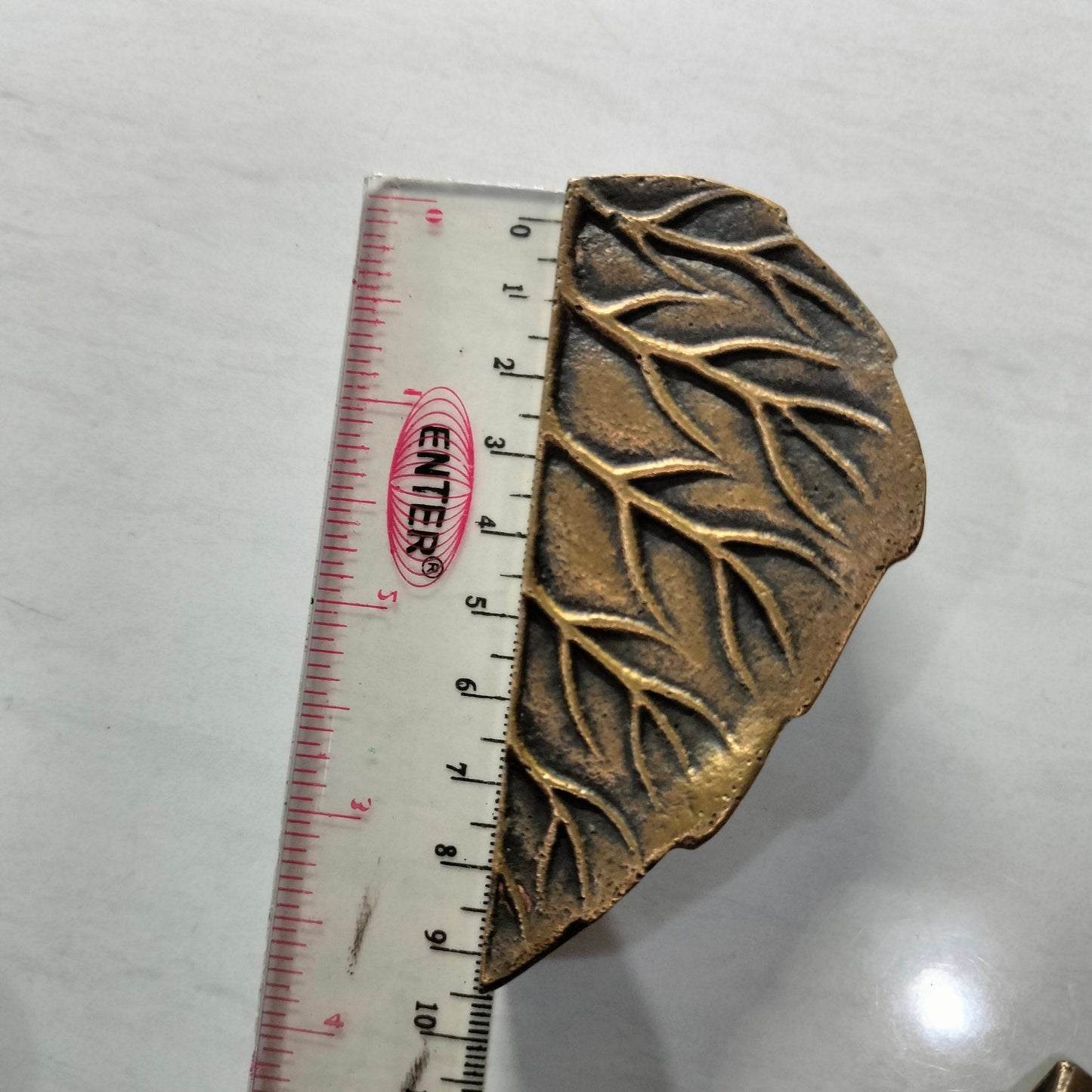 Pair Solid Brass Antique Leaf Style Cabinet Handle, Trunk Handle, Gate Handle, Kitchen Drawer Pull
