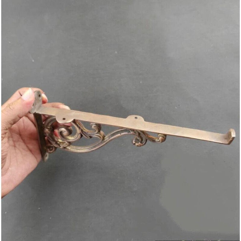 8.50" Lot of 2Pieces ANTIQUE SOLID BRASS Victorian Wall Shelf Bracket