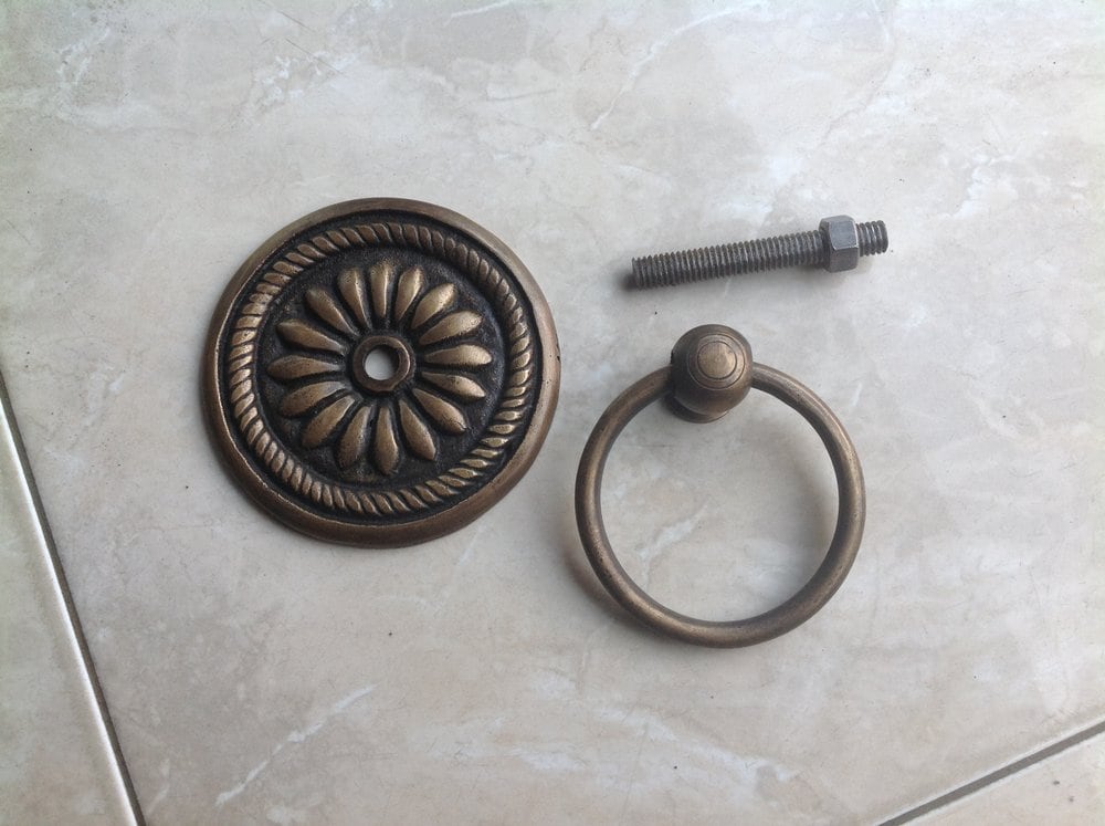 3.93" Inches 2 pcs Vintage Rope Antique Cabinet Door Drawer Round Pull Handle KNOB GBY 014