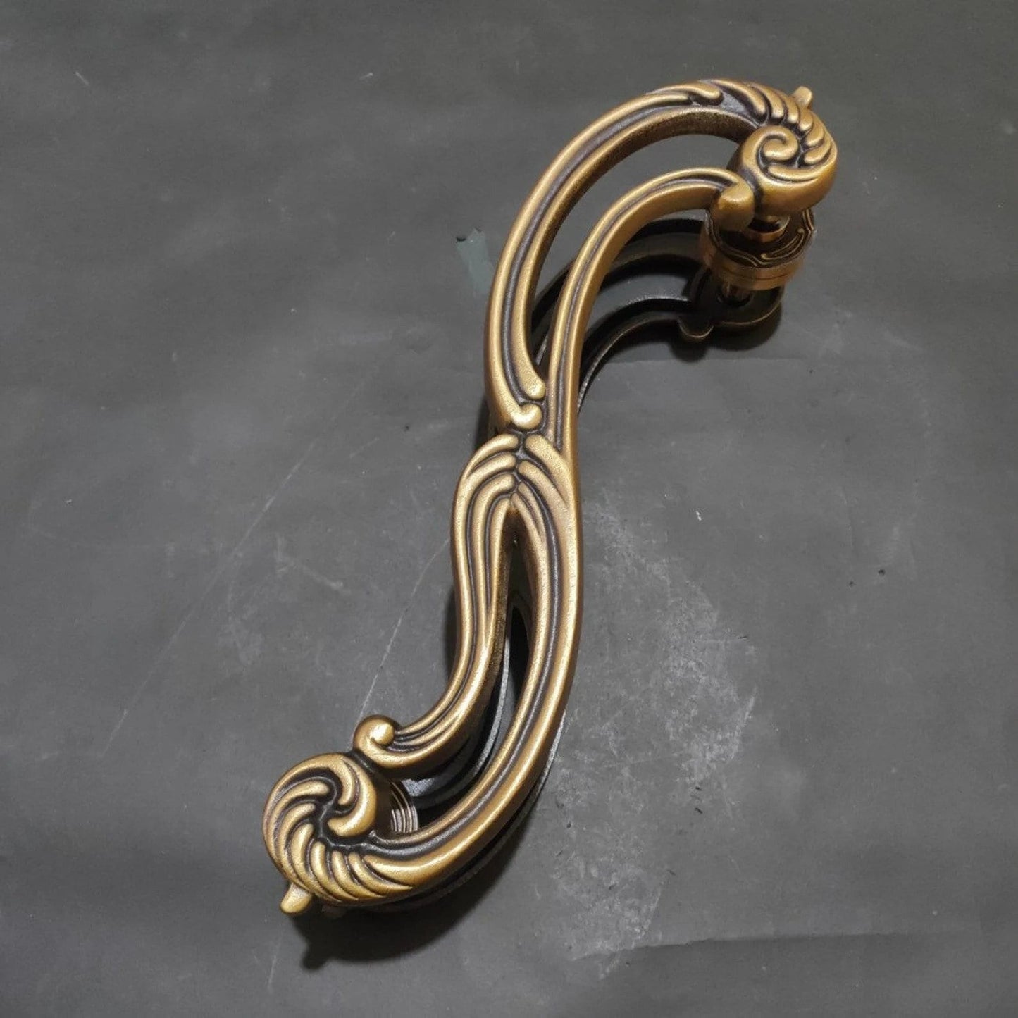 17.71" inches Pair Set Vintage S Style Main Entry Brass Door Handle - Brass Dool Pull - Big Door Pull With Express Shiping