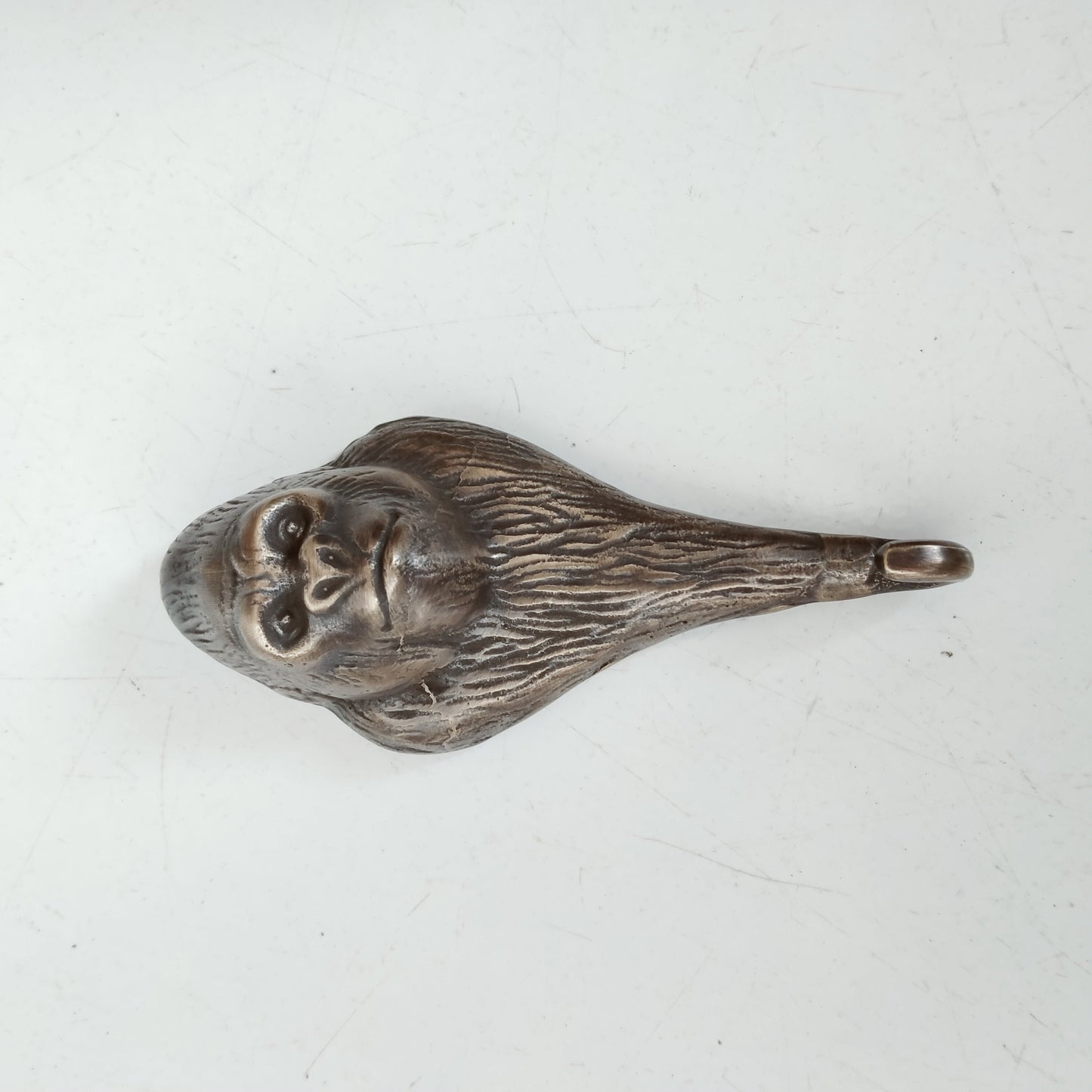 Lot of 2pieces 13cm ANTIQUE Gorilla / King Kong Head hook Hanger Solid Brass Vintage Hook Hat Coat Strong Wall Mount