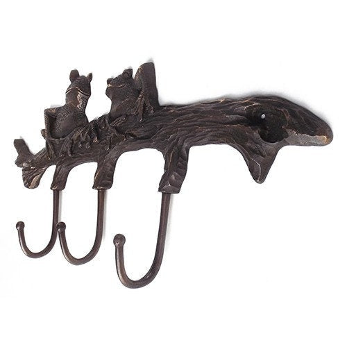 ANTIQUE FROG Motif HOOK Hanger Solid Brass Vintage Hook Hat Coat Strong Wall Mount