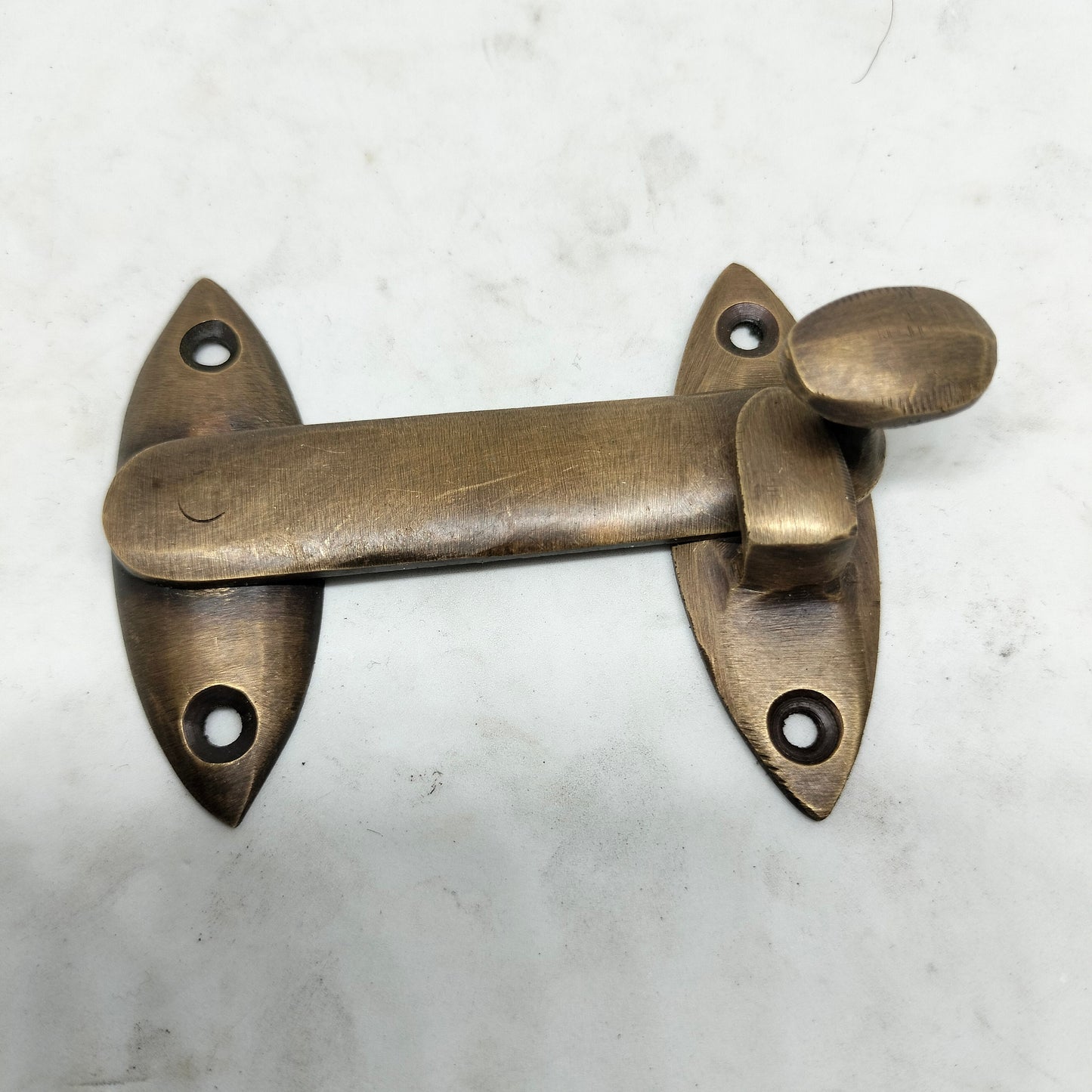 Lot of 4Pieces Solid unlacquered Brass Country Western LATCH HOOK Solid BRASS Joint Gate Door Lock