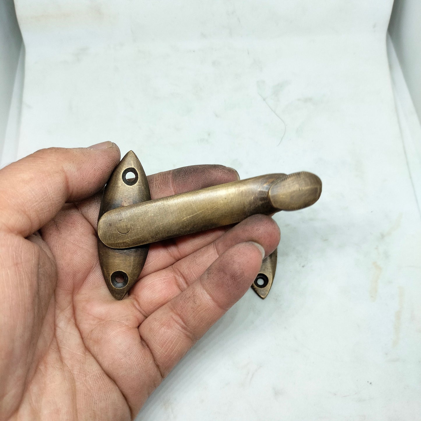Lot of 4Pieces Solid unlacquered Brass Country Western LATCH HOOK Solid BRASS Joint Gate Door Lock