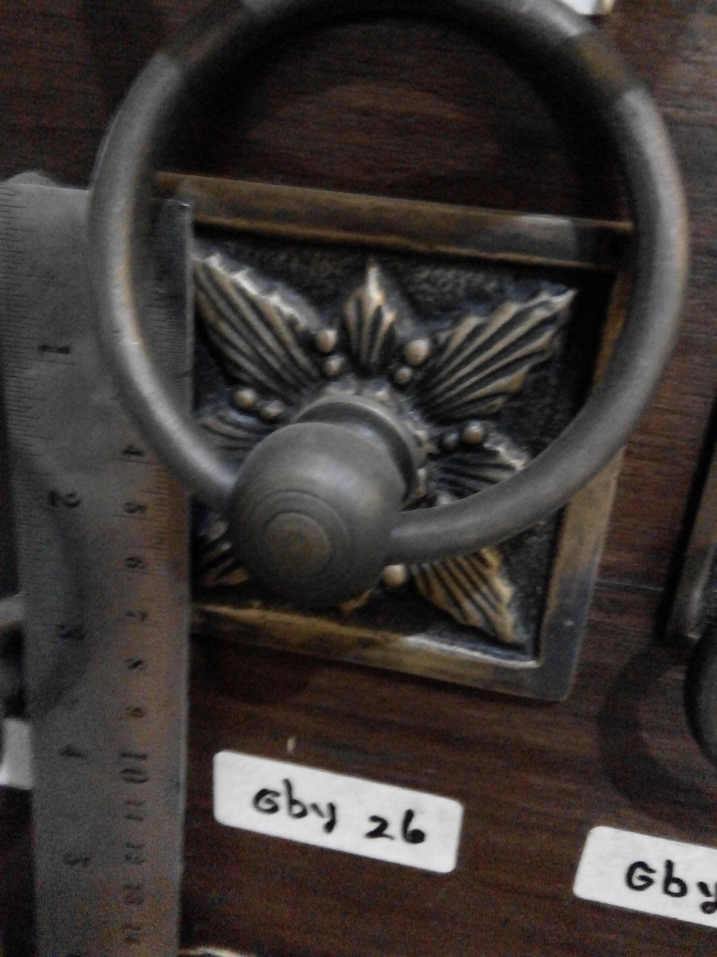 2.75 Inches Lot of 2 pcs Vintage Square Brass Antique Cabinet Handle Knob pulls Brass door pull GBY 026