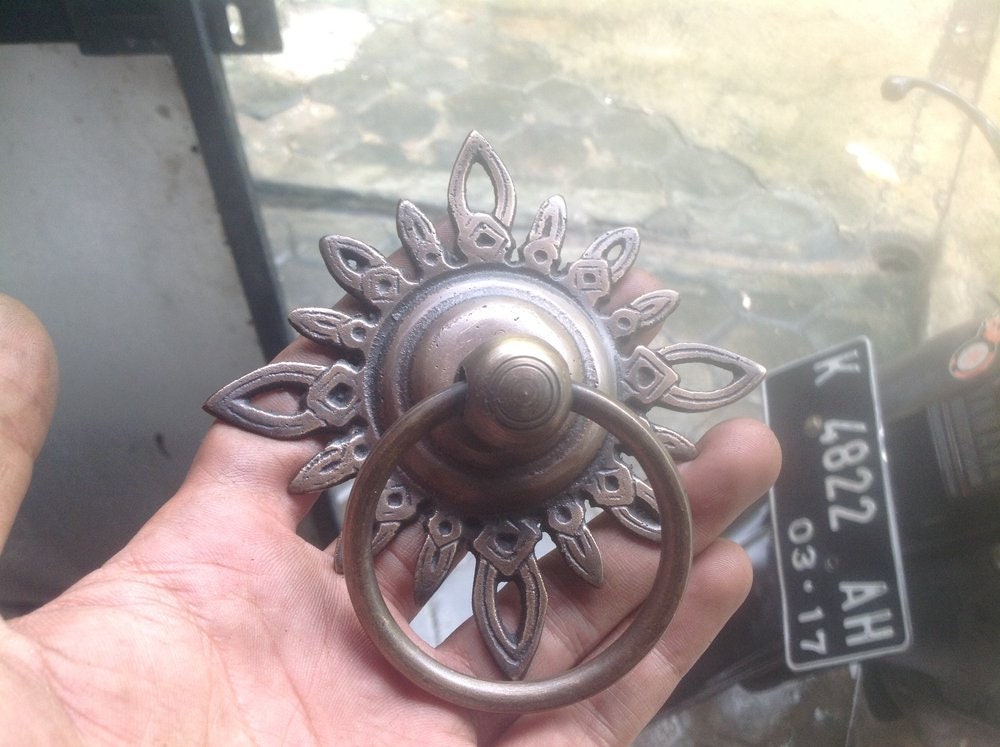 3.94" Inches 2 pcs Vintage Antique Cabinet Door Drawer Round Pull Handle KNOB GBY 036