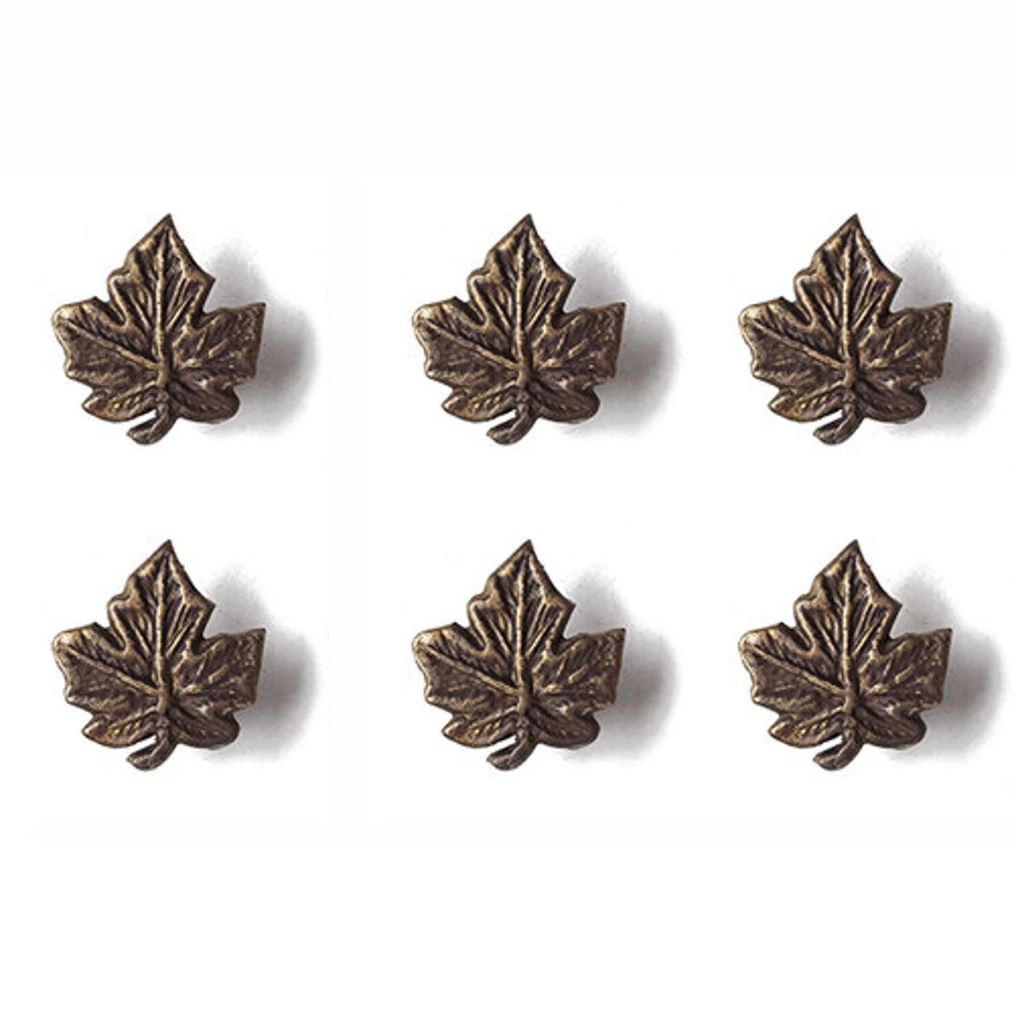 Set of 6 pcs Vintage Antique Leaf Knob Drawer Pulls Cabinet Handle Antique Solid Brass Closet Door Drawer Pulls Hardware