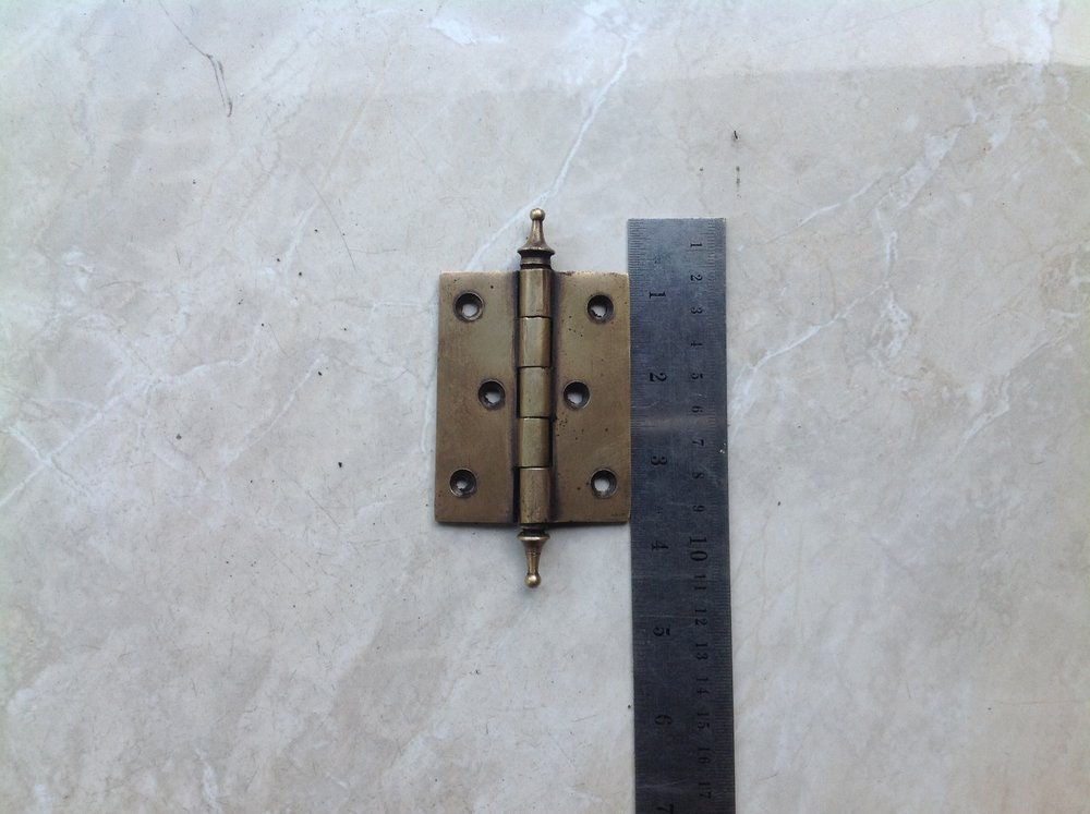 3.00" inches Set of 2 Solid Bras Door Hinges, Gate Hinges, Barn Door Hinges