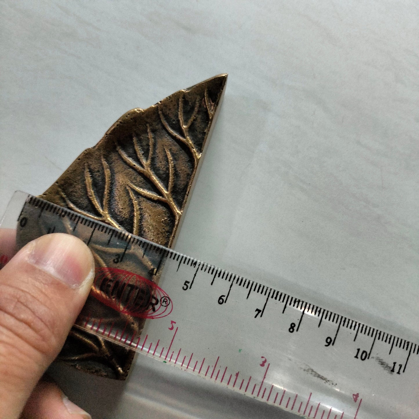 Pair Solid Brass Antique Leaf Style Cabinet Handle, Trunk Handle, Gate Handle, Kitchen Drawer Pull