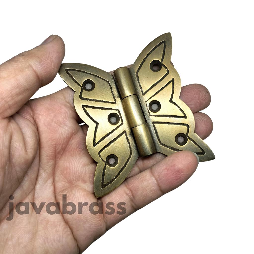 Lot Of 4Pieces Solid Brass Butterfly Hinge Vintage Cabinet Door Hinges