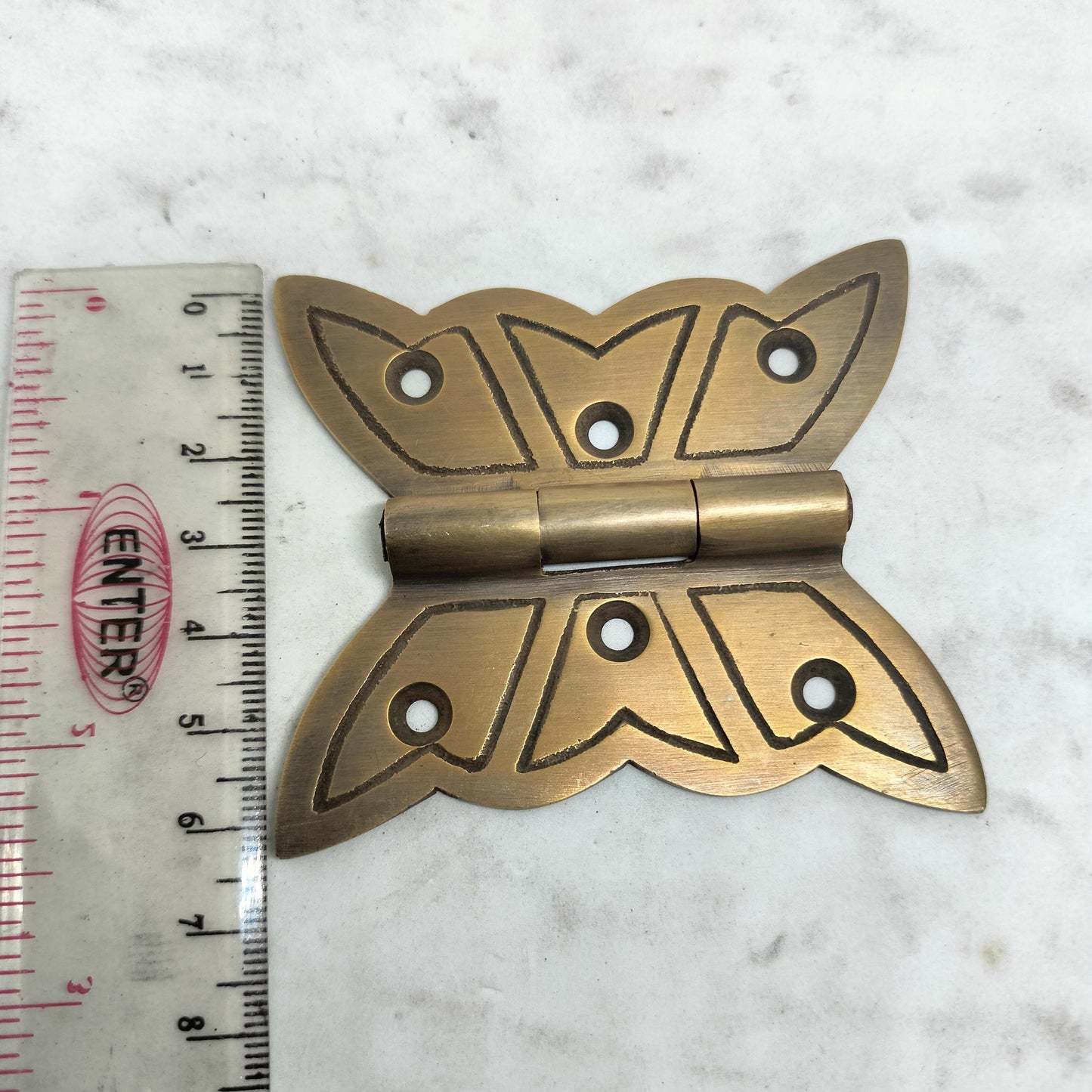 Lot Of 4Pieces Solid Brass Butterfly Hinge Vintage Cabinet Door Hinges