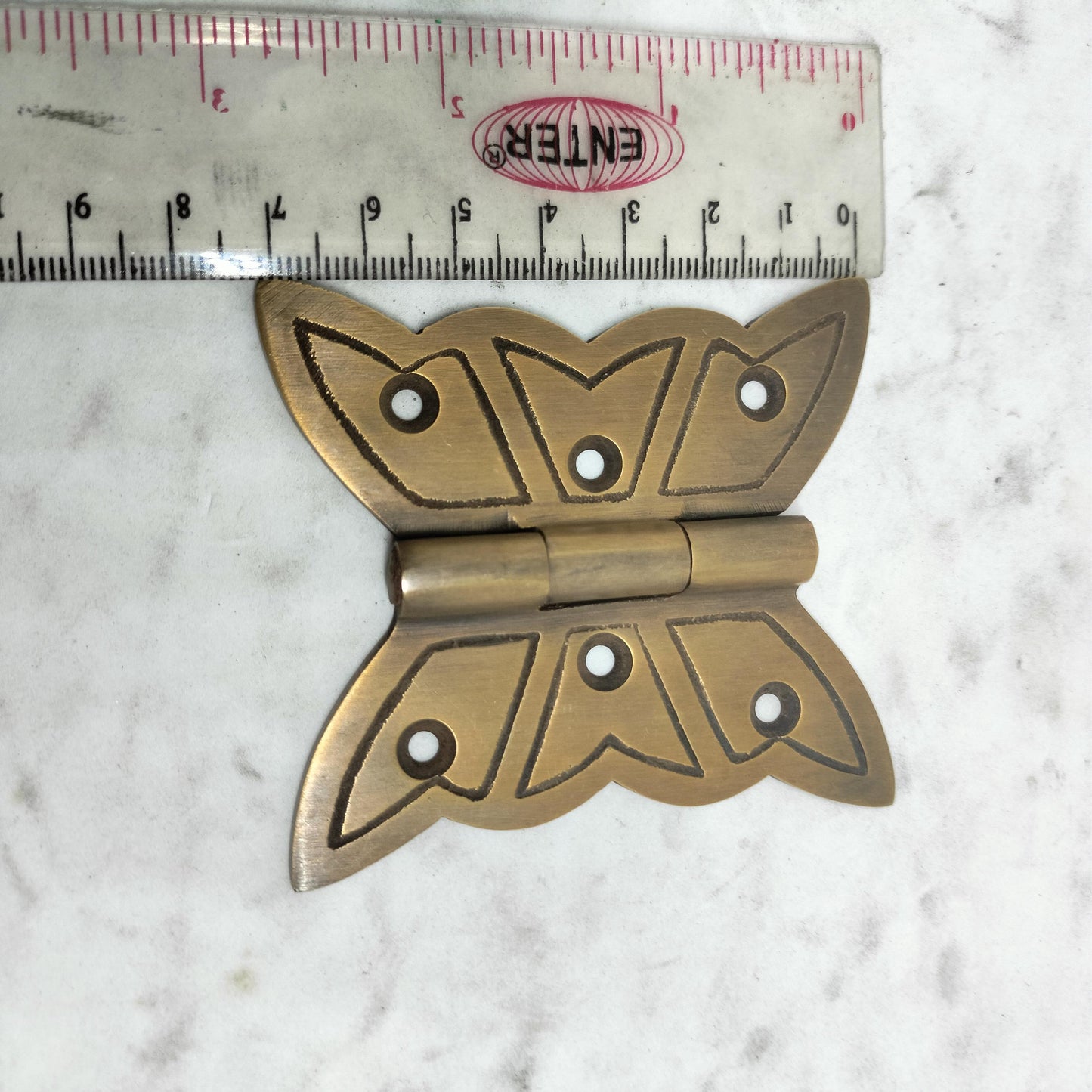 Lot Of 4Pieces Solid Brass Butterfly Hinge Vintage Cabinet Door Hinges