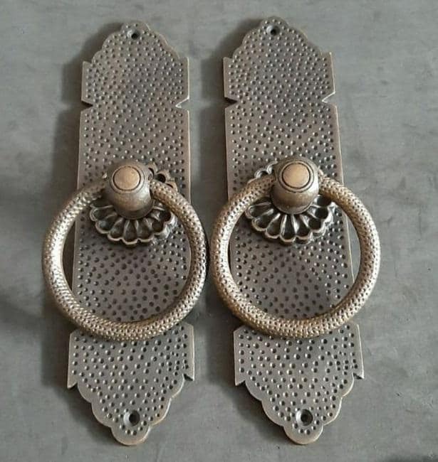 1Pair Brass Door Pull Pair Antique, Door Pull Ring, Entry Door Handle, Door Handle Pull, Door Handle Set GBY100