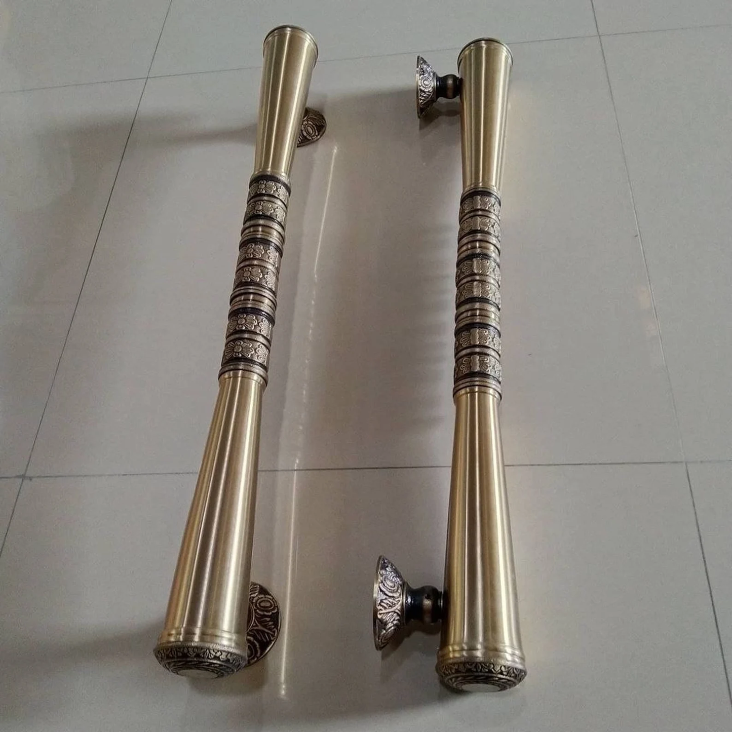 27" Inches Pair Main Entry door pull handle for front door solid Brass | Brass door pull | brass door handle
