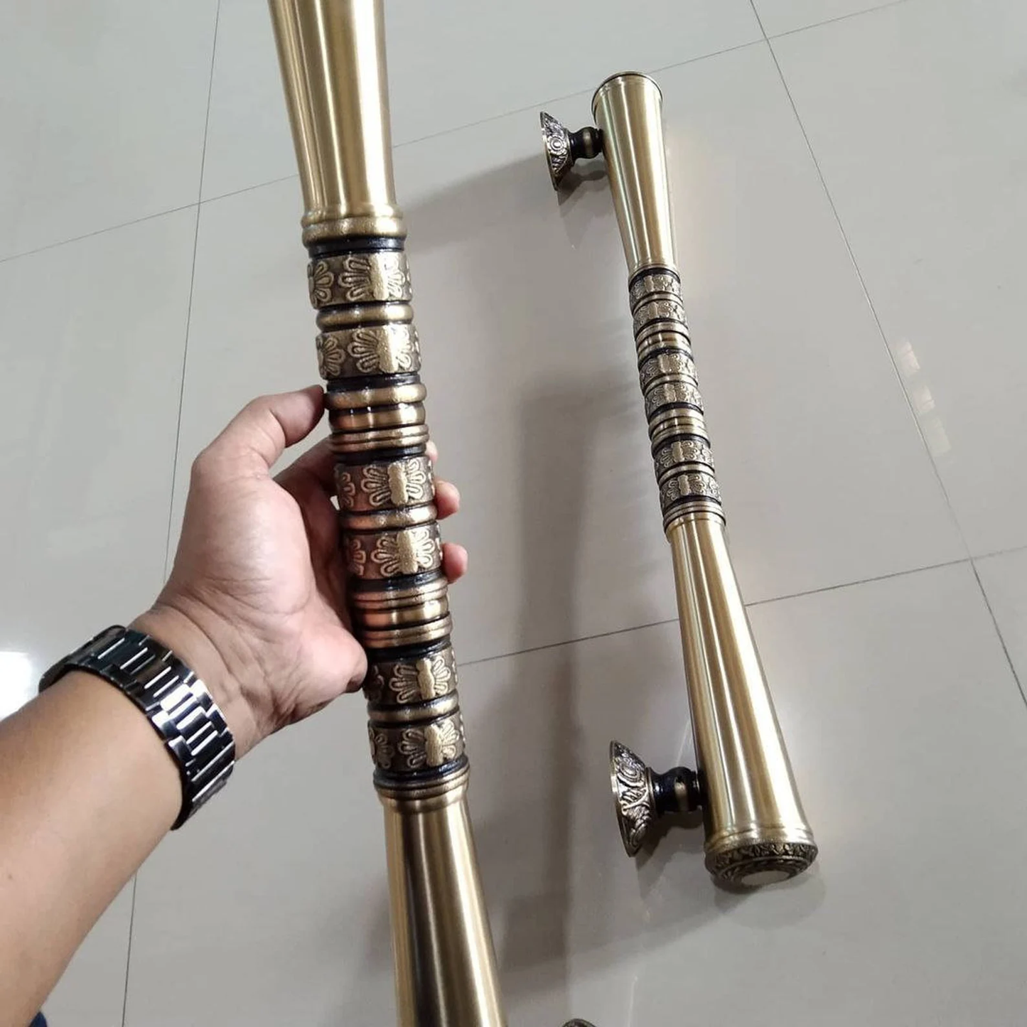 27" Inches Pair Main Entry door pull handle for front door solid Brass | Brass door pull | brass door handle