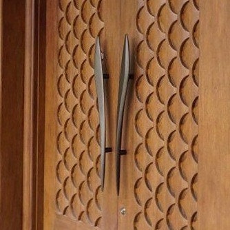 Pair Main entry Sword Brass Door handle / wings Motif door pull handle for front door Brass | Brass door pull | brass door handle