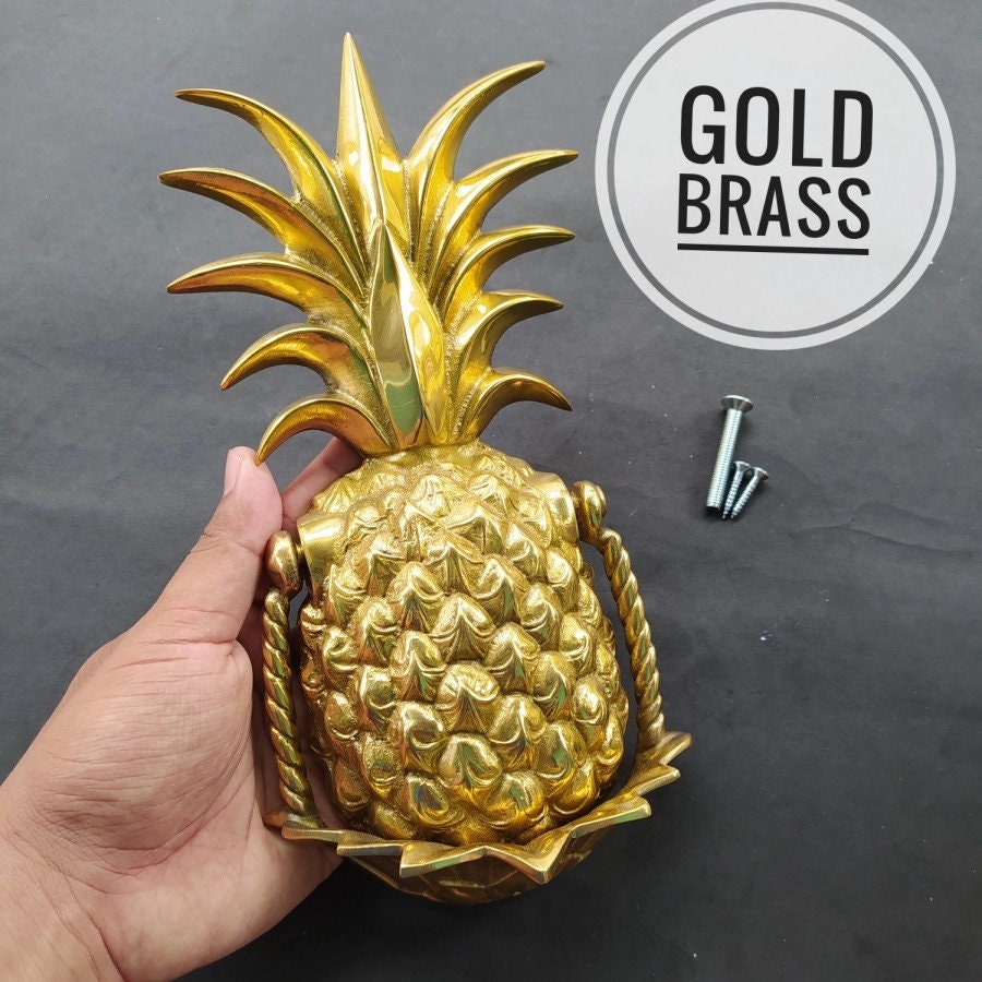10" Inch Polished solid Brass Pineapple Door Knocker 25cm stunning heavy front door banger