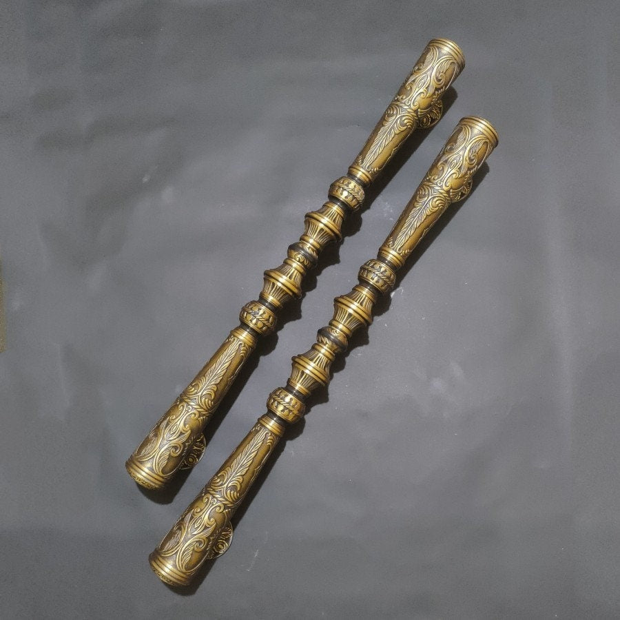 30" Inches Pair victorian Main Entry Brass door handle / Big Brass door pull