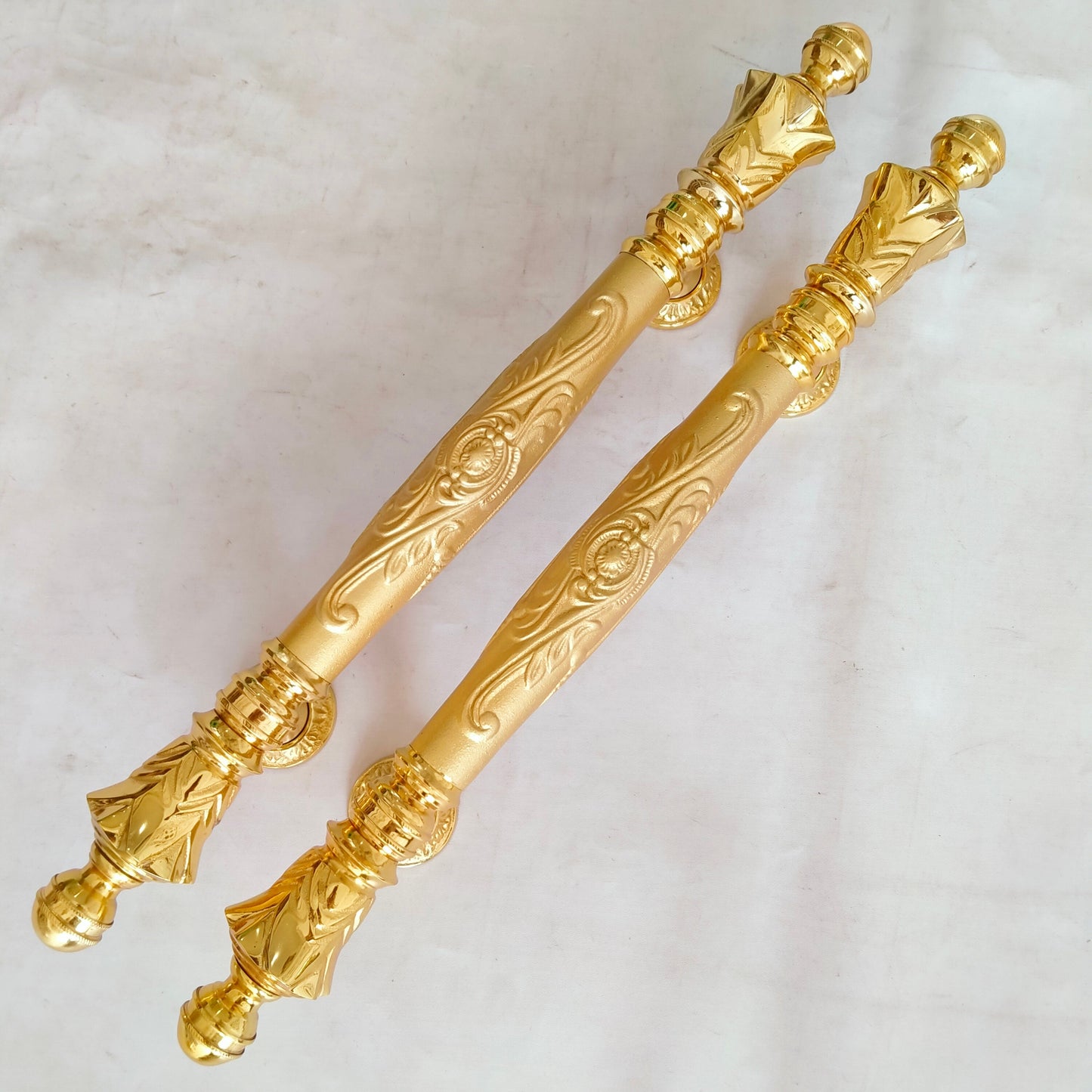 Pair of Brass Main Entry Door Pull Handle Carved Pineapple Antique Solid Brass Home Decor | Brass door handle | Brass door pull